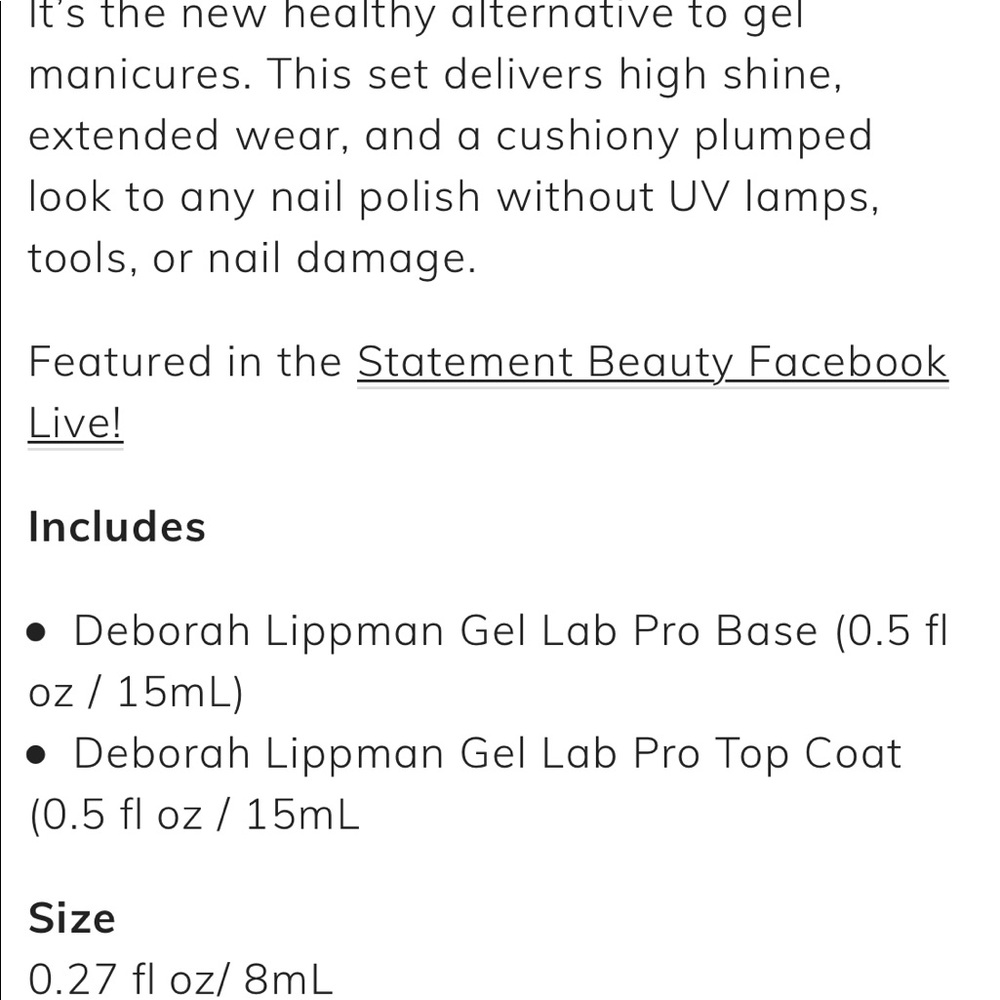 Gel Lad Pro Deborah Lippmann base & top coats - Picture 2 of 2